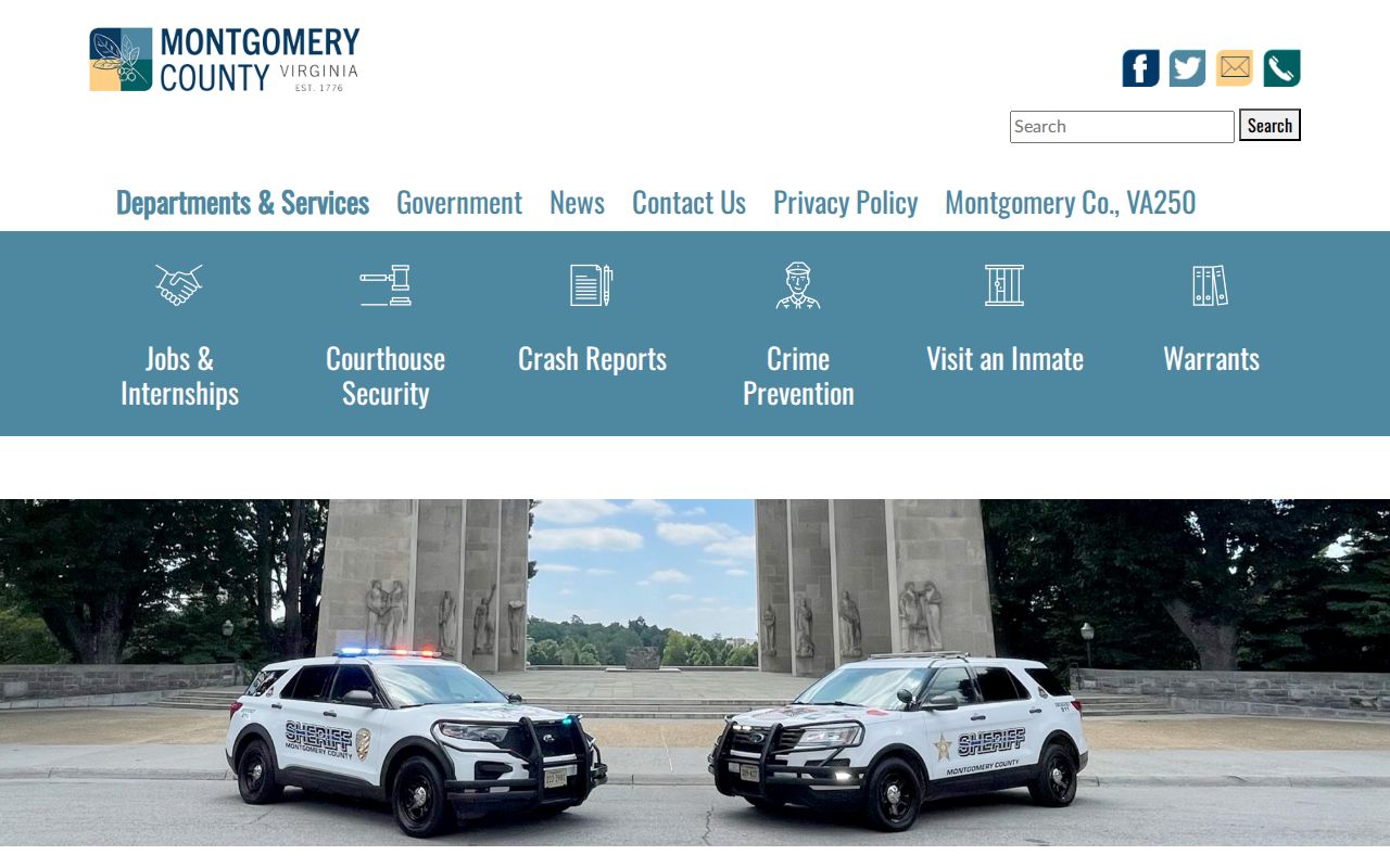 Montgomery County warrant records reference: official Sheriff office and contact page